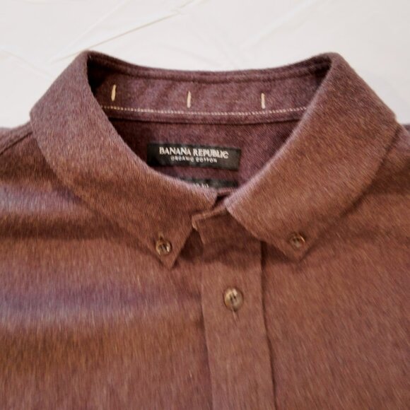 Banana Republic Men's Untucked Flannel Shirt Size L - Picture 9 of 10